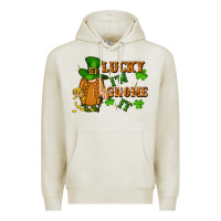 Oatmeal Heather lucky i'm gnome it St. Patricks Day Premium Hoodie - FaDigitalArtStudio