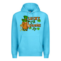 Ocean Blue lucky i'm gnome it St. Patricks Day Premium Hoodie - FaDigitalArtStudio