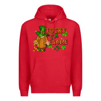 Red lucky i'm gnome it St. Patricks Day Premium Hoodie - FaDigitalArtStudio