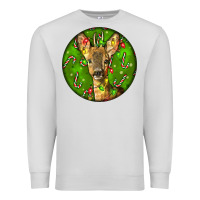Dove Grey red brocket deer christmas Premium Sweatshirt - LillyAllenDesigns
