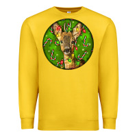 Lemon red brocket deer christmas Premium Sweatshirt - LillyAllenDesigns