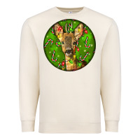 Sandshell red brocket deer christmas Premium Sweatshirt - LillyAllenDesigns