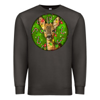 Smoke red brocket deer christmas Premium Sweatshirt - LillyAllenDesigns