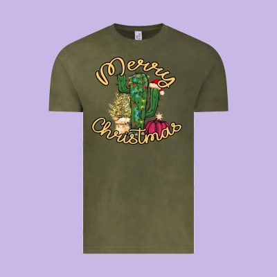 Merry Christmas Cactus Vintage Tee Designed By Bettercallsaul