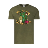 Vintage Olive Merry Christmas Cactus Vintage Tee - Bettercallsaul