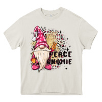 Cream peace gnomie Heavy Core Tee - MaliasSmallBusiness