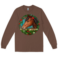 Chestnut Western Horse Christmas Long Sleeve Tee - RanaPortraitStore