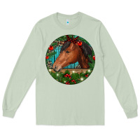 Matcha Western Horse Christmas Long Sleeve Tee - RanaPortraitStore