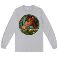 Moon Dust Western Horse Christmas Long Sleeve Tee - RanaPortraitStore