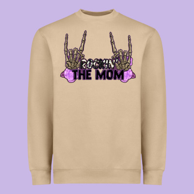 Rockin' The Mom Heavyweight Sweatshirt Designed By Cowgirlartshop