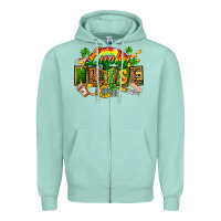 Seafoam lucky nurse  St. Patricks Day Zipper Hoodie - FaDigitalArtStudio
