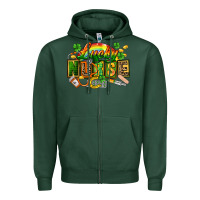 Sports Green lucky nurse  St. Patricks Day Zipper Hoodie - FaDigitalArtStudio