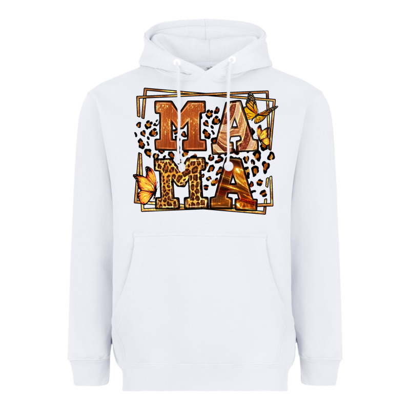Melanin Leopard Frame Mama Mother's Day Heavyweight Hoodie by LillyAllenDesigns | Teevron