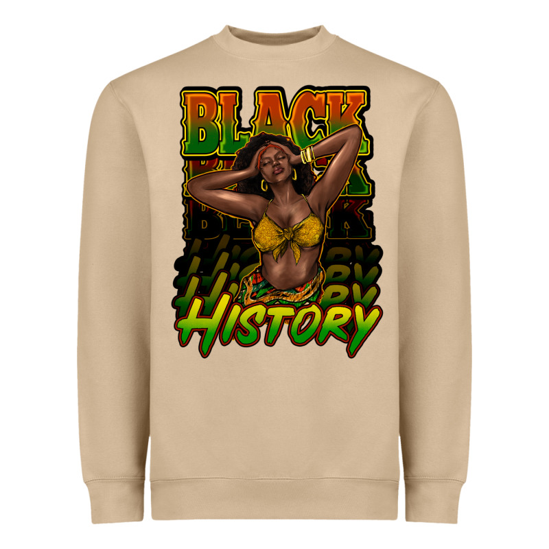 Black History Afro Woman Heavyweight Sweatshirt by HowdyJamesFarm | Teevron
