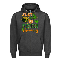 Charcoal Heather Just call me pinch charming St. Patricks Day Zipper Hoodie - FaDigitalArtStudio