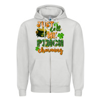 Dove Grey Just call me pinch charming St. Patricks Day Zipper Hoodie - FaDigitalArtStudio