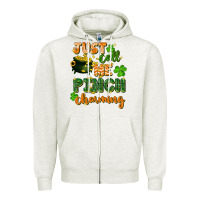 Oatmeal Heather Just call me pinch charming St. Patricks Day Zipper Hoodie - FaDigitalArtStudio