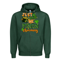 Sports Green Just call me pinch charming St. Patricks Day Zipper Hoodie - FaDigitalArtStudio