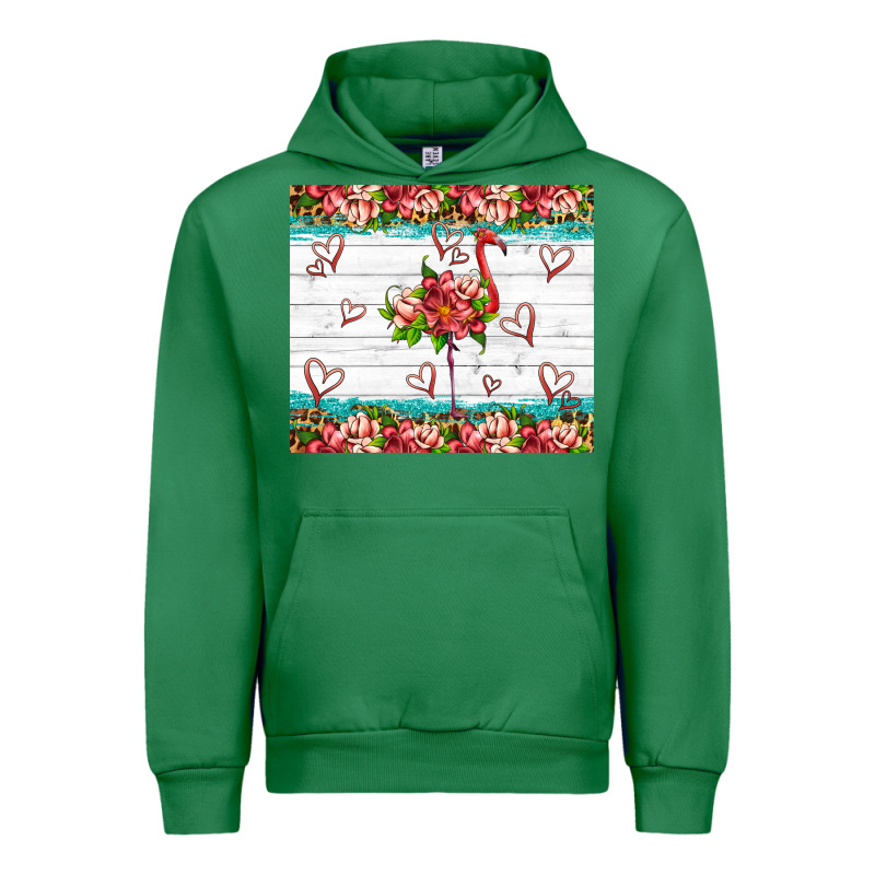 Flamingo With Tropical Flowers Urban Hoodie by Artiststas | Teevron