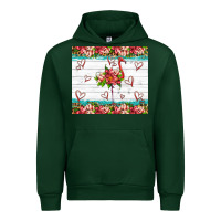 Forest Green flamingo with tropical flowers Urban Hoodie - Artiststas