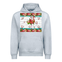Heather Grey flamingo with tropical flowers Urban Hoodie - Artiststas