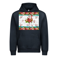 Navy flamingo with tropical flowers Urban Hoodie - Artiststas