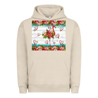 Pigment French Oak flamingo with tropical flowers Urban Hoodie - Artiststas