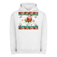 Pigment Lunar Rock flamingo with tropical flowers Urban Hoodie - Artiststas