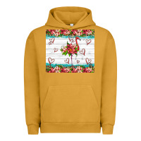 Pigment Peanut Butter flamingo with tropical flowers Urban Hoodie - Artiststas