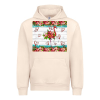 Sandshell flamingo with tropical flowers Urban Hoodie - Artiststas