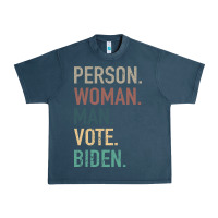 Midnight Navy Person Woman Man Vote Biden Urban Heavy Tee - Bettercallsaul