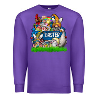 Purple Easter truck Premium Sweatshirt - CowhideDigitalArt