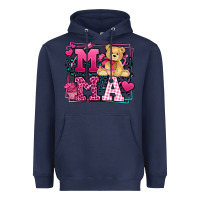 Navy Western Valentines Day Mama Mother's Day Heavyweight Hoodie - LillyAllenDesigns