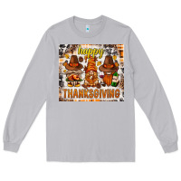 Moon Dust Happy Thanksgiving gnomes Long Sleeve Tee - NancyCooperArtShop