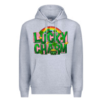 Heather Grey St. Patrick's Day lucky charm Premium Hoodie - FaDigitalArtStudio