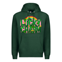 Sports Green St. Patrick's Day lucky charm Premium Hoodie - FaDigitalArtStudio