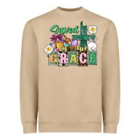 Mushroom Saved by his grace Easter Heavyweight Sweatshirt - CowGirlArtShop