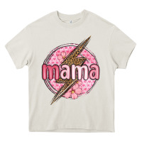 Cream mama lightning bolt valentine s day Heavy Core Tee - MaliasSmallBusiness