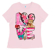 Bubblegum Pink love valentines day Ladies Tee - NancyCooperArtShop
