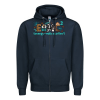 Navy e=mc2 energy milk coffee bbs Zipper Hoodie - BundleAndBundleShop