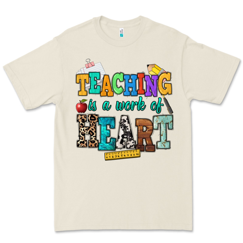 Teaching Is A Work Of Heart Premium Tee by NancyCooperArtShop | Teevron