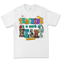 White teaching is a work of heart Premium Tee - NancyCooperArtShop