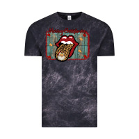 Cloud Black Merry Christmas Lips Santa Vintage Tee - Bettercallsaul