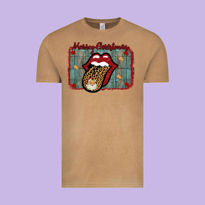 Merry Christmas Lips Santa Vintage Tee Designed By Bettercallsaul