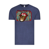 Vintage Denim Merry Christmas Lips Santa Vintage Tee - Bettercallsaul