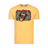 Vintage Mustard Merry Christmas Lips Santa Vintage Tee - Bettercallsaul