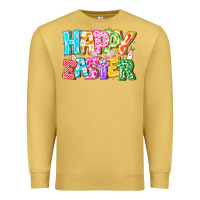 Antique Gold Happy Easter Premium Sweatshirt - CowhideDigitalArt