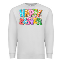 Dove Grey Happy Easter Premium Sweatshirt - CowhideDigitalArt