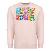 Pale Pink Happy Easter Premium Sweatshirt - CowhideDigitalArt