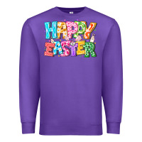 Purple Happy Easter Premium Sweatshirt - CowhideDigitalArt